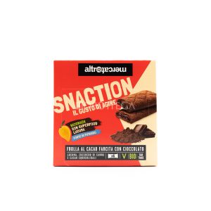 Snaction Frolla al Cacao Farcita con Cioccolato Altromercato 150G