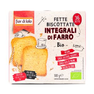 Fette Biscottate Integrali di Farro Fior di Loto 300G